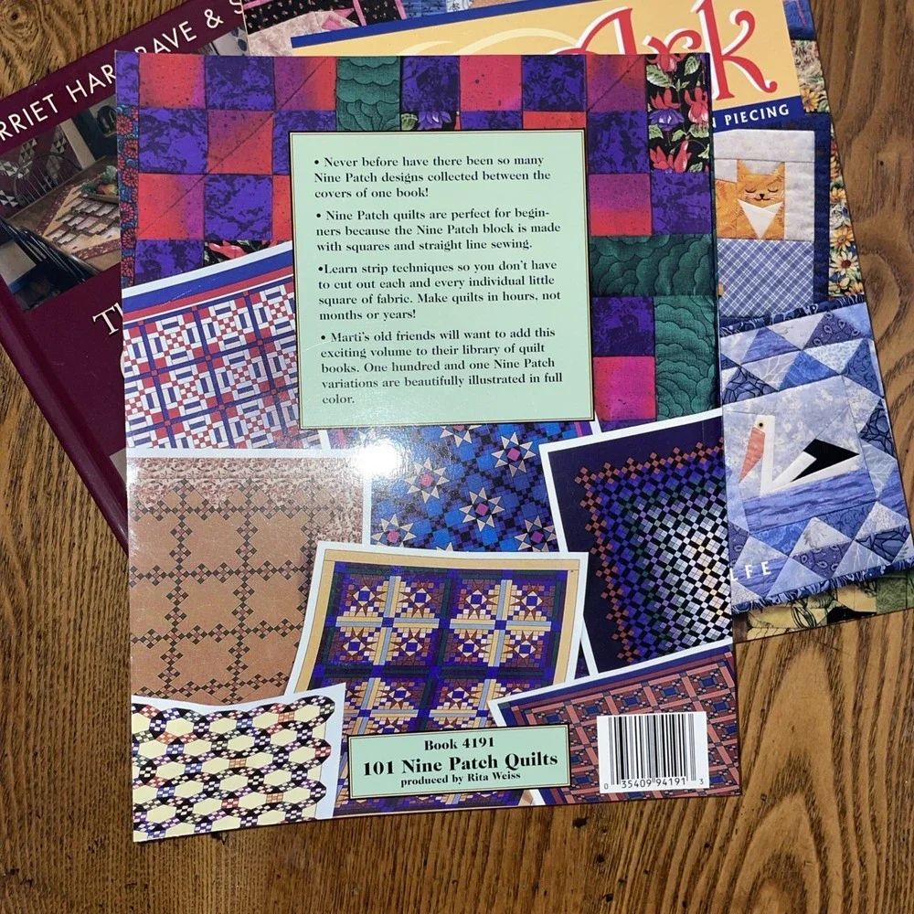 Lot of 3 Quilting Books‎ - Nine Patch, Quilter's Ark, Classic Quiltmaking